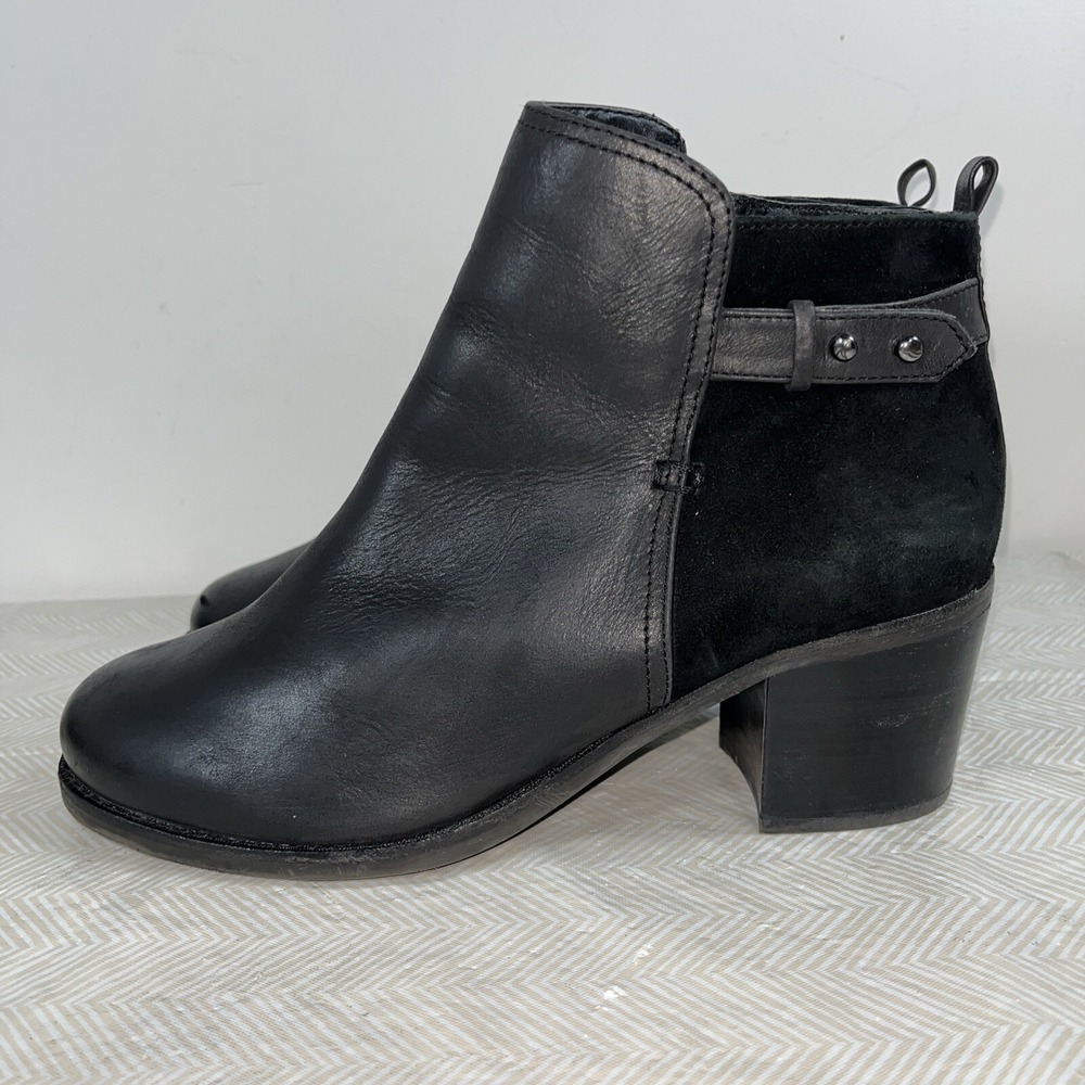 Sperry Women's Ambrose‎ Ankle Boots Size 9.5 M Black Suede Leather STS90524